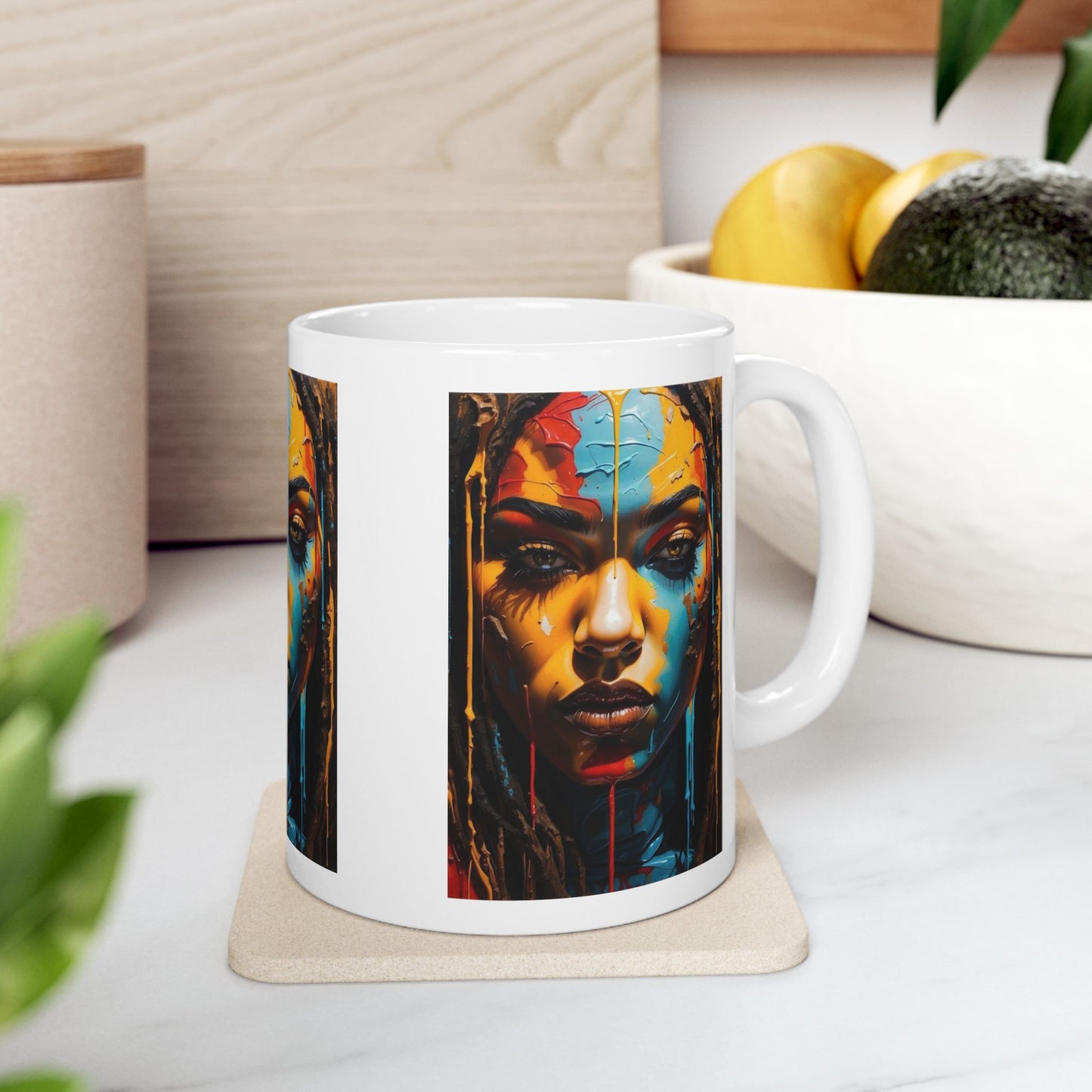 Filthy Beauty | Black Hippie | Abstract | Colorful | Trendy | Artwork | Coffee | Tea | Hot Chocolate | 11oz | White Mug