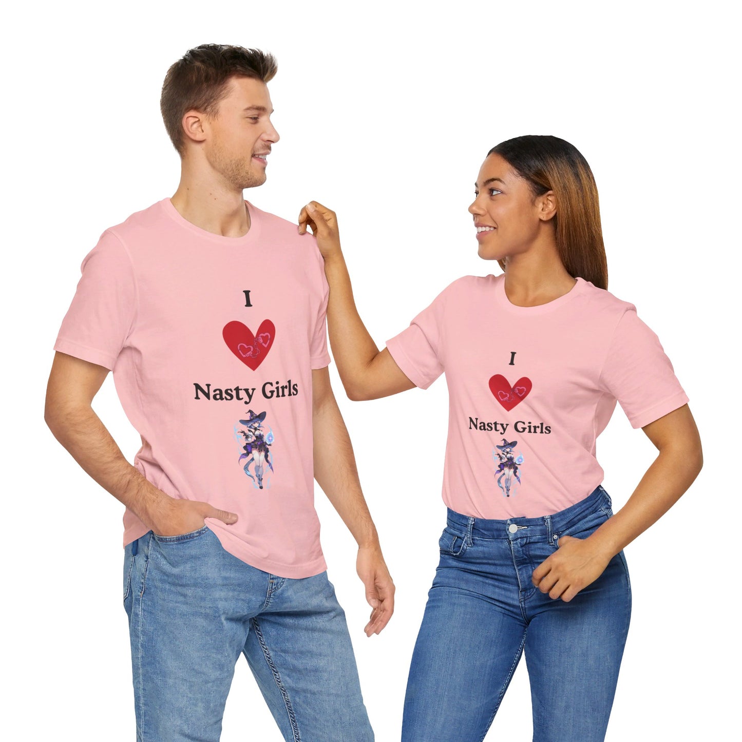 I Heart Nasty Girls | Funny | Kink Friendly | Waifu | Men's | Women's | Tee | T-Shirt