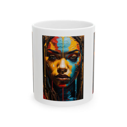 Filthy Beauty | Black Hippie | Abstract | Colorful | Trendy | Artwork | Coffee | Tea | Hot Chocolate | 11oz | White Mug