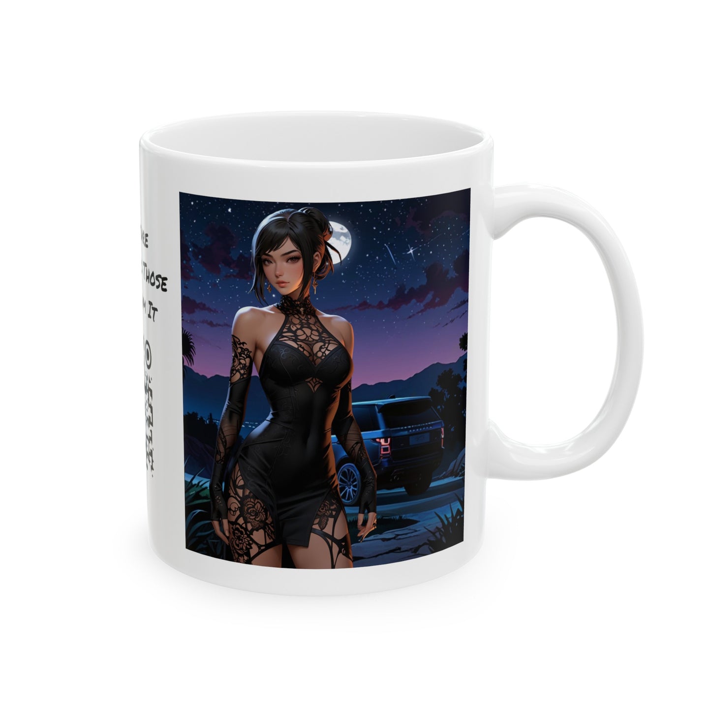Elegance | HD Graphic | Little Black Dress | Coffee | Tea | Hot Chocolate | 11oz | White Mug