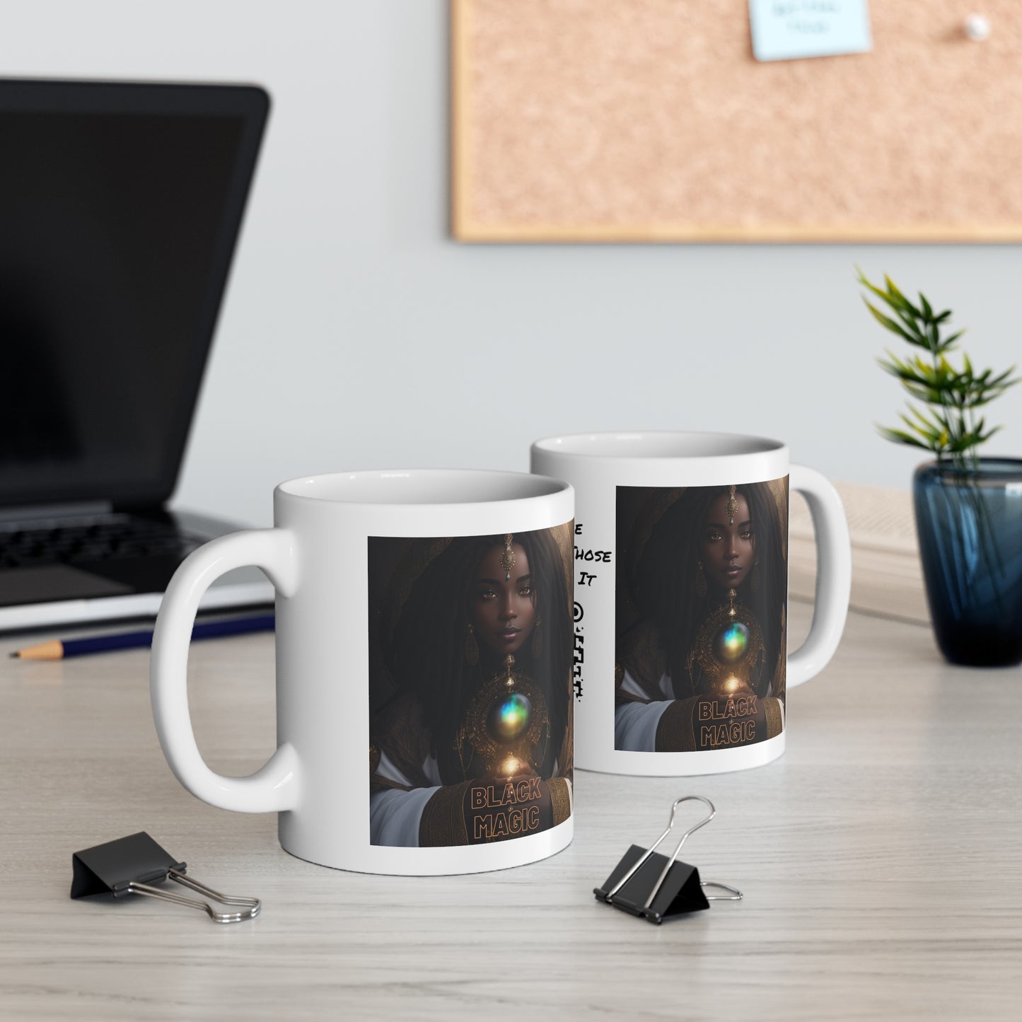Black Magic Mug | Priestess | Afrocentric | HD Graphic | Teevolution | Strong Women | Coffee | Tea | Hot Chocolate | 11oz Black Mug | *Special Edition*
