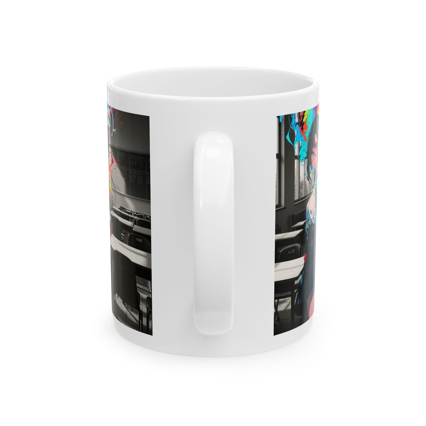 Back 2 Schoolgirl  | Anime | Mixed Medium | Coffee |  Tea |  Hot Chocolate | 11oz