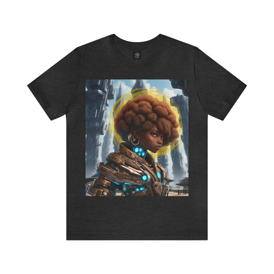 Afro-Future | HD Graphic | Sci-Fi | Black Character | Warrior | Unisex | Men's | Women's | Tee | T-Shirt