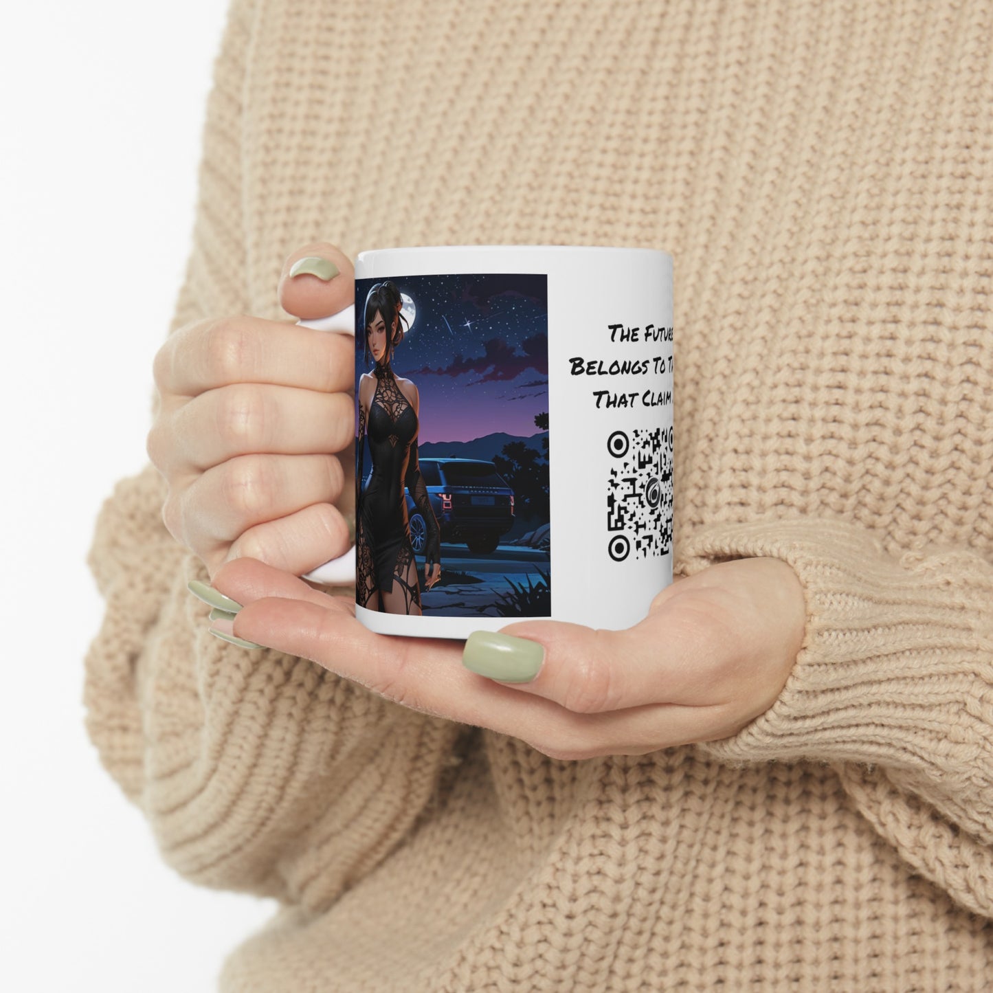 Elegance | HD Graphic | Little Black Dress | Coffee | Tea | Hot Chocolate | 11oz | White Mug