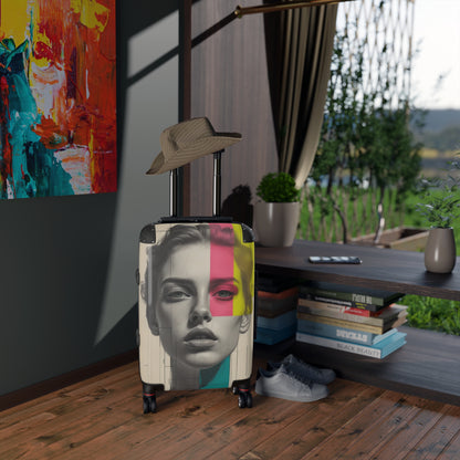 Chic Graphic Suitcase – Stylish Travel Luggage for Trendsetters