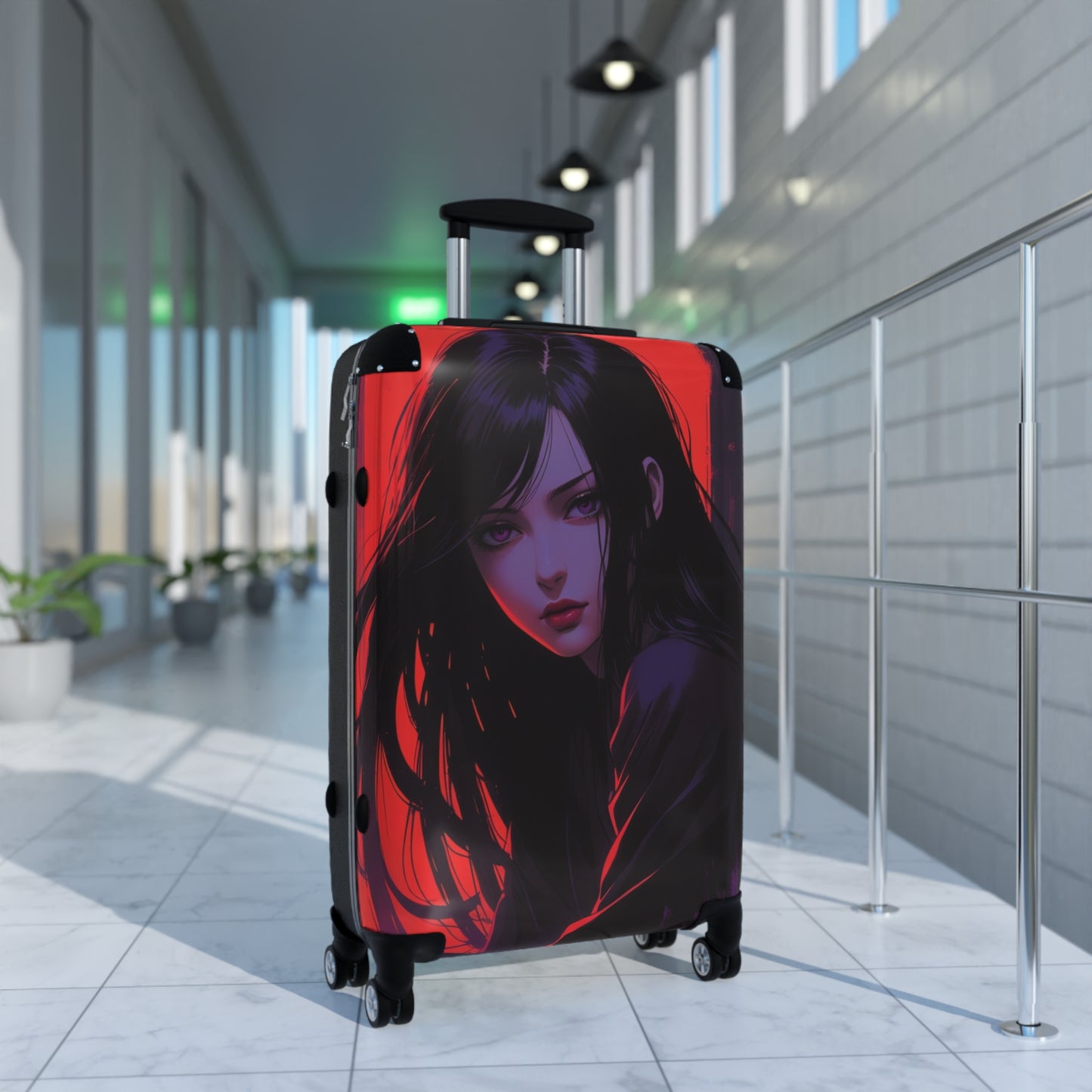 Stylish Anime Suitcase with Bold Artwork