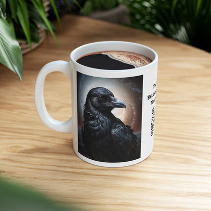 Nevermore | Raven | Edgar Alan Poe | Poetry | Coffee | Tea | Hot Chocolate | 11oz | White Mug