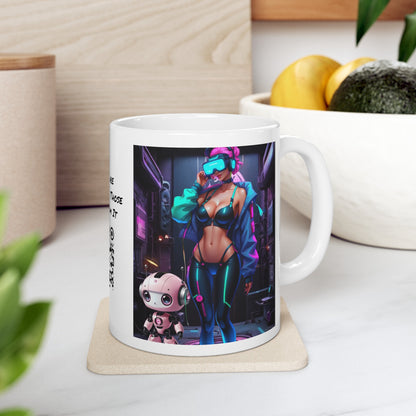 Cyber Cuties | HD Graphic | Anime | Cyber Punk | Coffee | Tea | Hot Chocolate | 11oz | White Mug