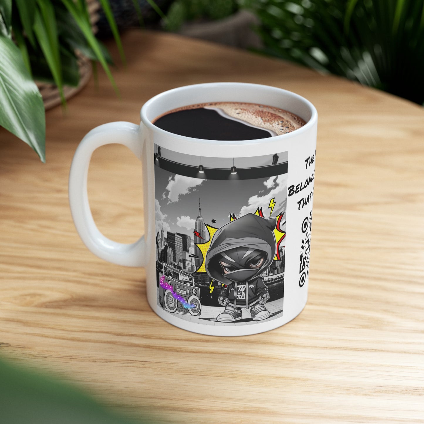 Don't Stop The Music | HD Graphic | Comic Style | Coffee | Tea | Hot Chocolate | 11oz | White Mug