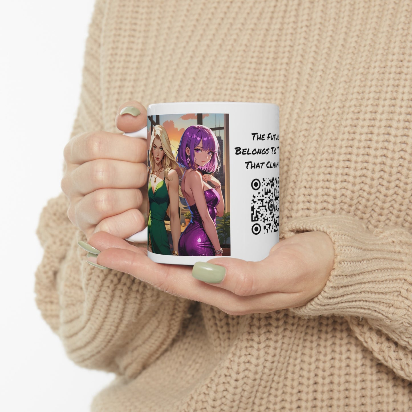 Girls Just Wanna Have Fun | HD Graphic | Party Girls | Anime | Coffee | Tea | Hot Chocolate | 11oz | White Mug