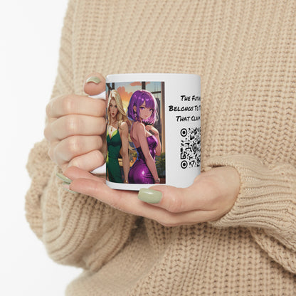 Girls Just Wanna Have Fun | HD Graphic | Party Girls | Anime | Coffee | Tea | Hot Chocolate | 11oz | White Mug