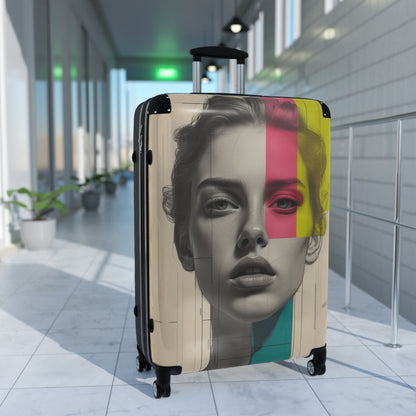 Chic Graphic Suitcase – Stylish Travel Luggage for Trendsetters