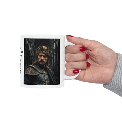 Uneasy Lies The Head | HD Graphic | King | Medieval | Coffee | Tea | Hot Chocolate | 11oz | White Mug