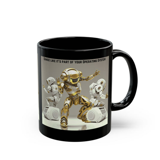 Dancing Robot Mug | Party Gift | Rave | Techno | House Music | Hip Hop | Fun | Coffee | HD Graphics | Mug 11oz. | Cool | Tea | Hot Chocolate