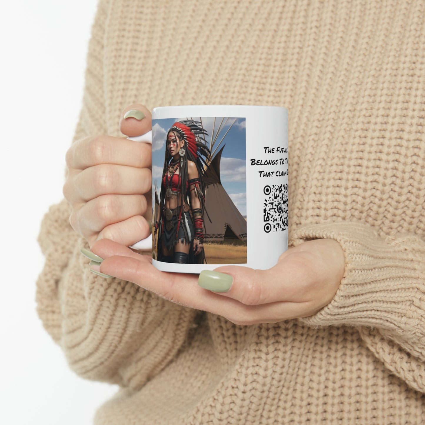 Native Love | HD Graphic | Indigenous American | Beautiful Woman | Coffee | Tea | Hot Chocolate | 11oz | White Mug