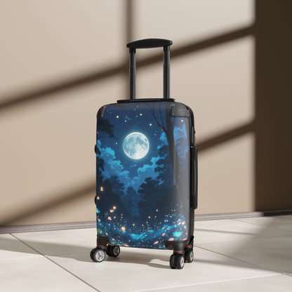 Moonlit Forest Suitcase - Stylish Travel Luggage with Dreamy Design