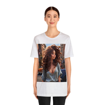City Girl In A Digital World | Pixar Style Animation | Dream Girl | HD Graphic | Girl Power | Unisex | Men's | Women's | Tee | T-Shirt