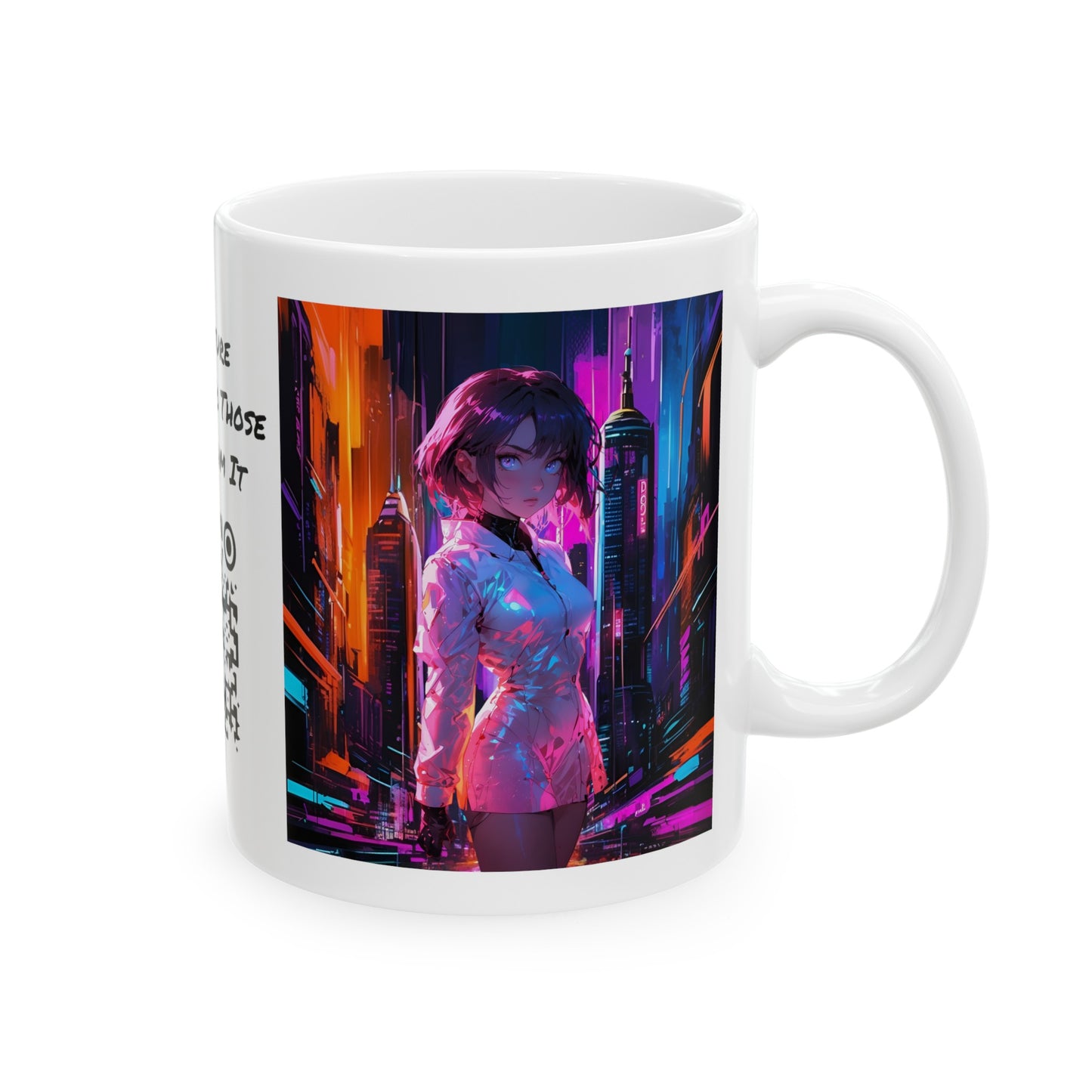 Crossroads Of Color | HD Graphic | Abstract | Neon Color | Anime | Coffee |  Tea |  Hot Chocolate | 11oz
