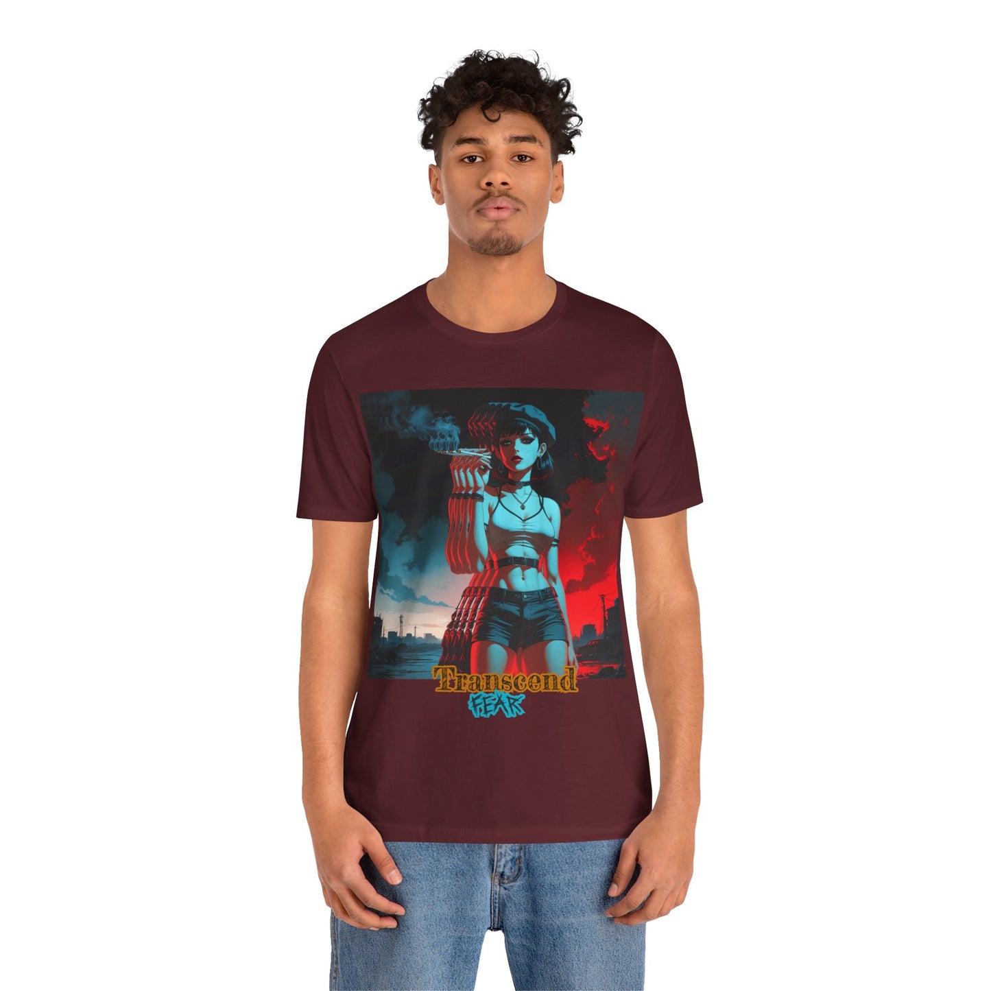 Transcend Fear Graphic Tee - Unisex Jersey Short Sleeve T-Shirt