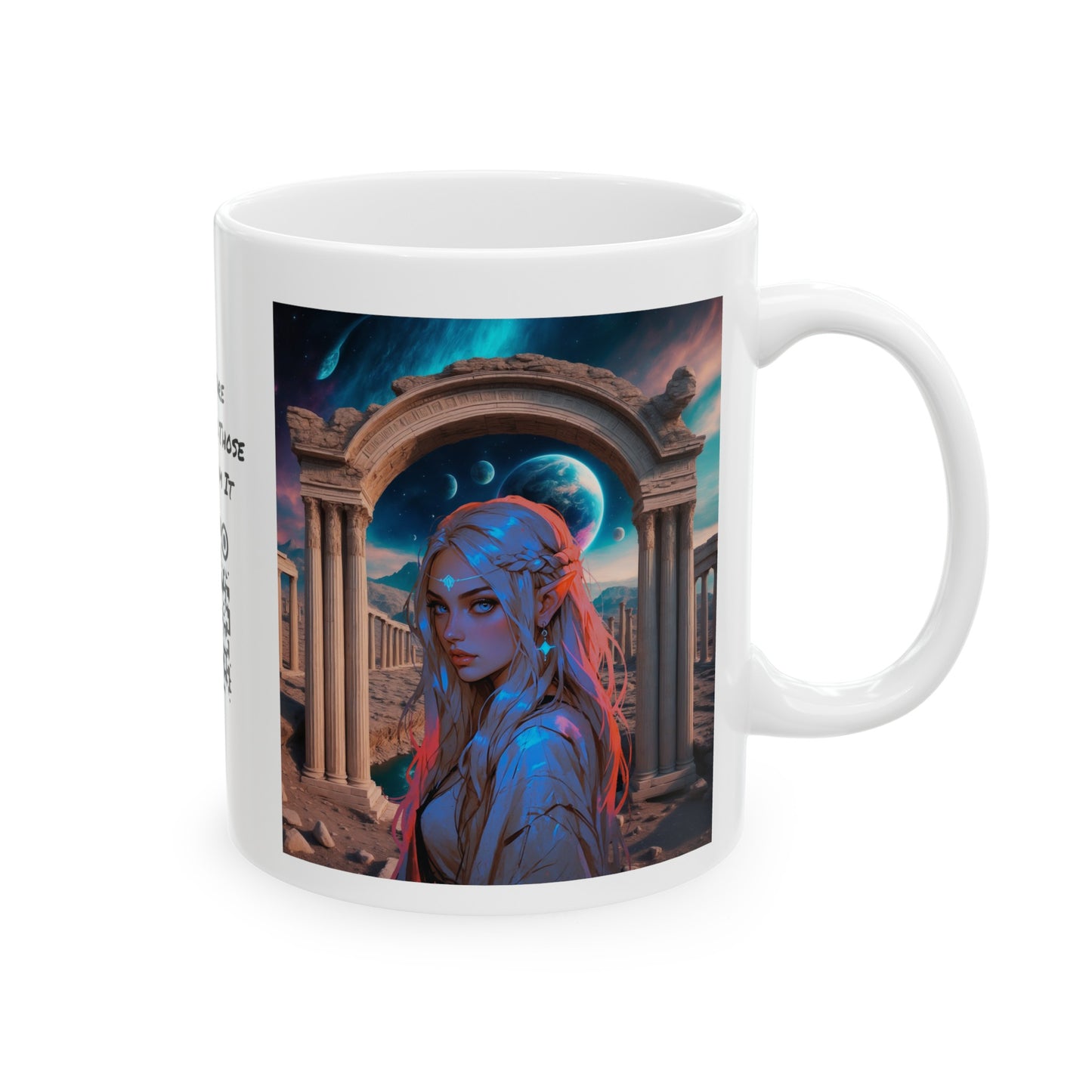 The Guardian of Likir Tor | HD Graphic | Fantasy | Elf | Coffee | Tea | Hot Chocolate | 11oz | White Mug