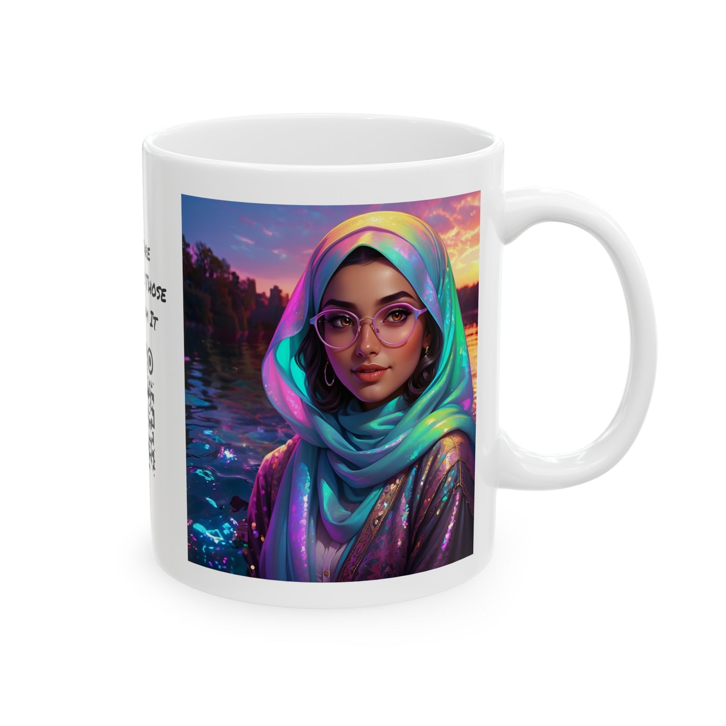 Uhkt Power | Muslima | Hijabi | Islam | Sister Power | Coffee | Tea | Hot Chocolate | 11oz | White Mug