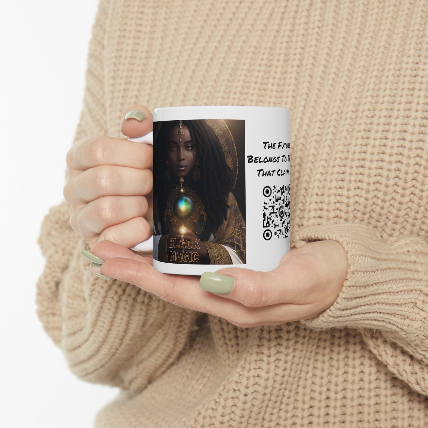 Black Magic Mug | Priestess | Afrocentric | HD Graphic | Teevolution | Strong Women | Coffee | Tea | Hot Chocolate | 11oz Black Mug | *Special Edition*