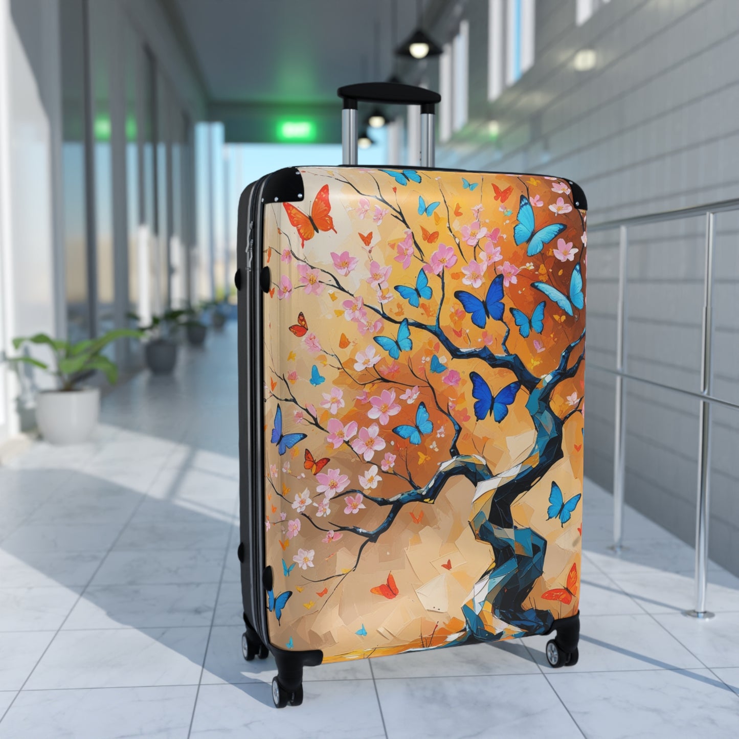 Colorful Butterfly Suitcase - Vibrant Travel Luggage for Adventurers