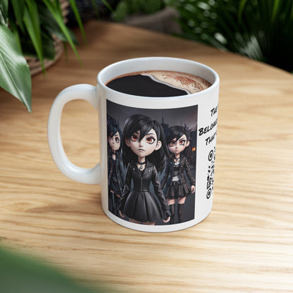 The Weyward Sisters | HD Graphic | 3D Animation | Macbeth | Shakespeare | Goth | Emo | Coffee | Tea | Hot Chocolate | 11oz | White Mug