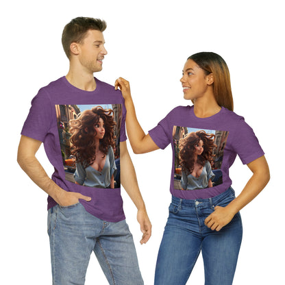 City Girl In A Digital World | Pixar Style Animation | Dream Girl | HD Graphic | Girl Power | Unisex | Men's | Women's | Tee | T-Shirt
