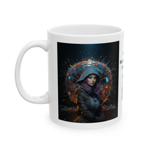 Shattered Reflections | HD Graphic | Sci-Fi | Unisex | Coffee | Tea | Hot Chocolate | 11oz | White Mug
