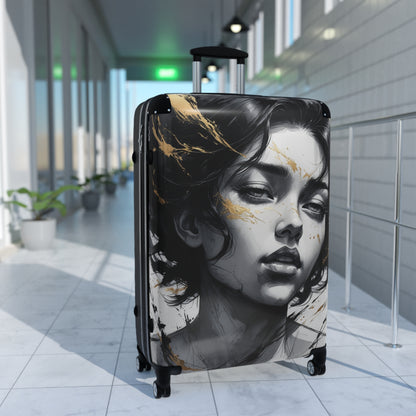 Artistic Carry-On Suitcase with Elegant Design