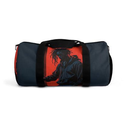 Urban Style Duffel Bag with Bold Graphic Design