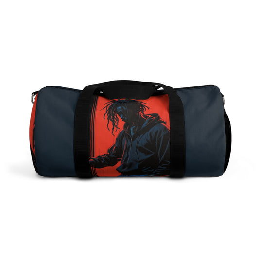 Urban Style Duffel Bag with Bold Graphic Design