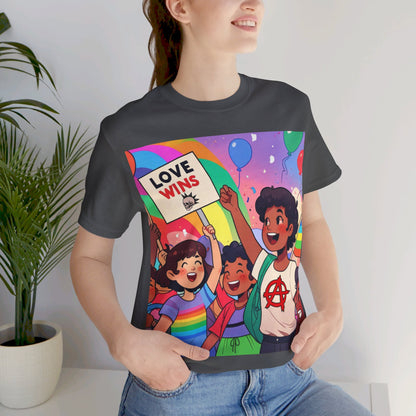 Love Wins | Inspirational | Anarchy | Alternative Living | Unisex | Men's | Women's | Tee | T-Shirt