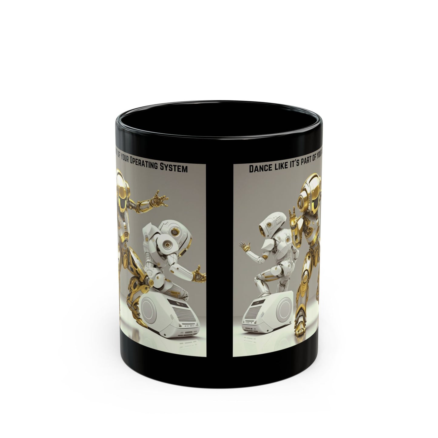Dancing Robot Mug | Party Gift | Rave | Techno | House Music | Hip Hop | Fun | Coffee | HD Graphics | Mug 11oz. | Cool | Tea | Hot Chocolate