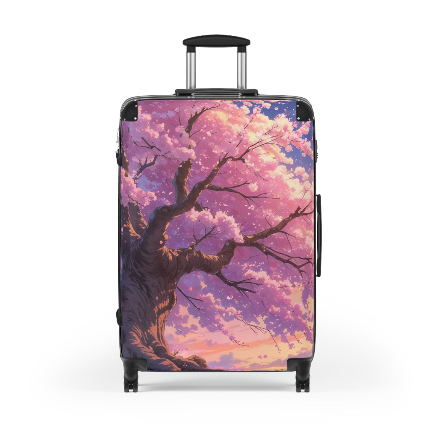 Cherry Blossom Print Suitcase - Stylish Travel Luggage for Nature Lovers