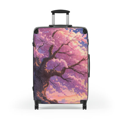Cherry Blossom Print Suitcase - Stylish Travel Luggage for Nature Lovers