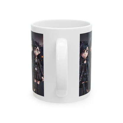 The Weyward Sisters | HD Graphic | 3D Animation | Macbeth | Shakespeare | Goth | Emo | Coffee | Tea | Hot Chocolate | 11oz | White Mug