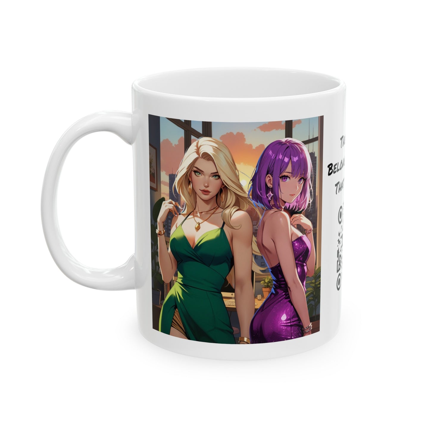 Girls Just Wanna Have Fun | HD Graphic | Party Girls | Anime | Coffee | Tea | Hot Chocolate | 11oz | White Mug