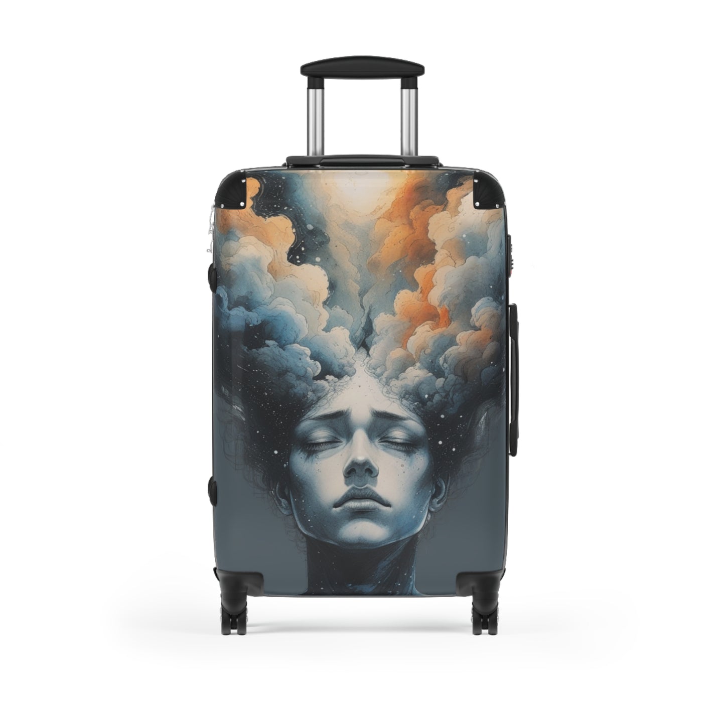 Artistic Cloud Dreamer Suitcase - Dreamy Cloud Design for Travelers
