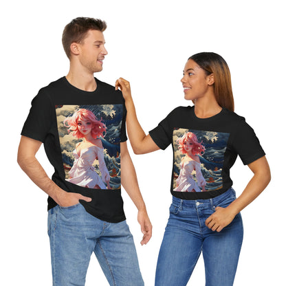 Waves of Beauty | HD Graphic | Pretty Girl | Japanese Art | Men's | Women's | Tee | T-Shirt