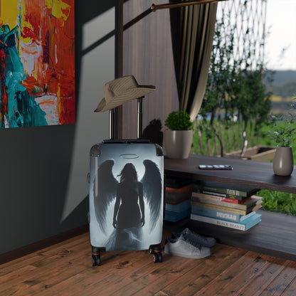 Angel Wings Design Carry-On Suitcase | Stylish Travel Luggage for Adventurers
