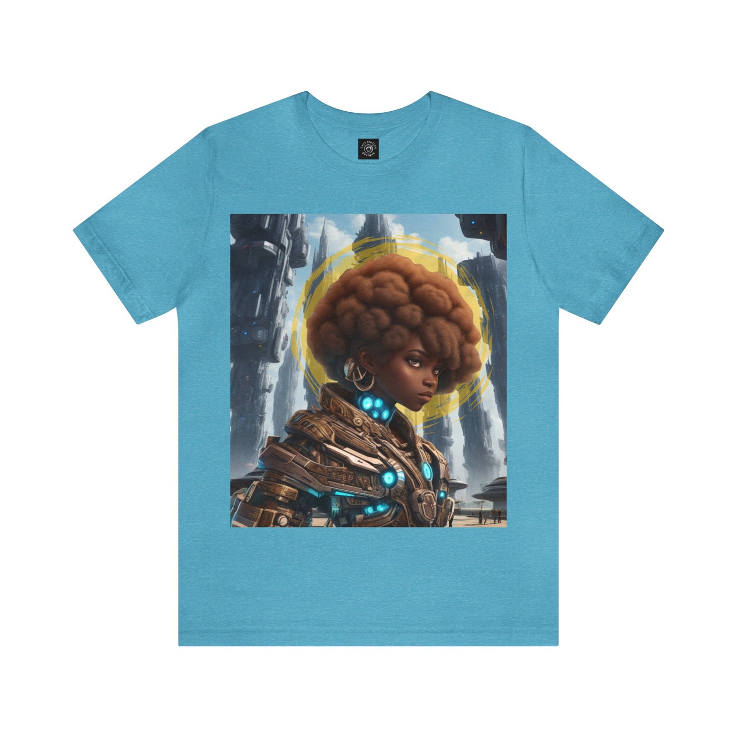 Afro-Future | HD Graphic | Sci-Fi | Black Character | Warrior | Unisex | Men's | Women's | Tee | T-Shirt