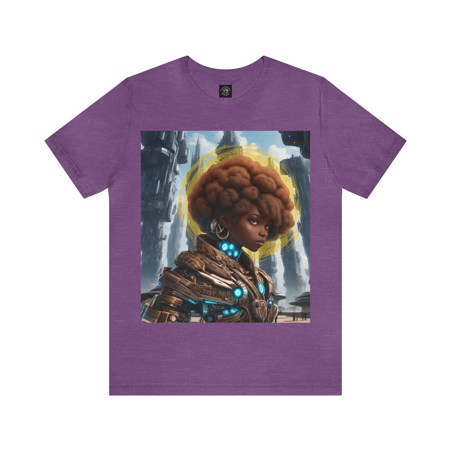 Afro-Future | HD Graphic | Sci-Fi | Black Character | Warrior | Unisex | Men's | Women's | Tee | T-Shirt