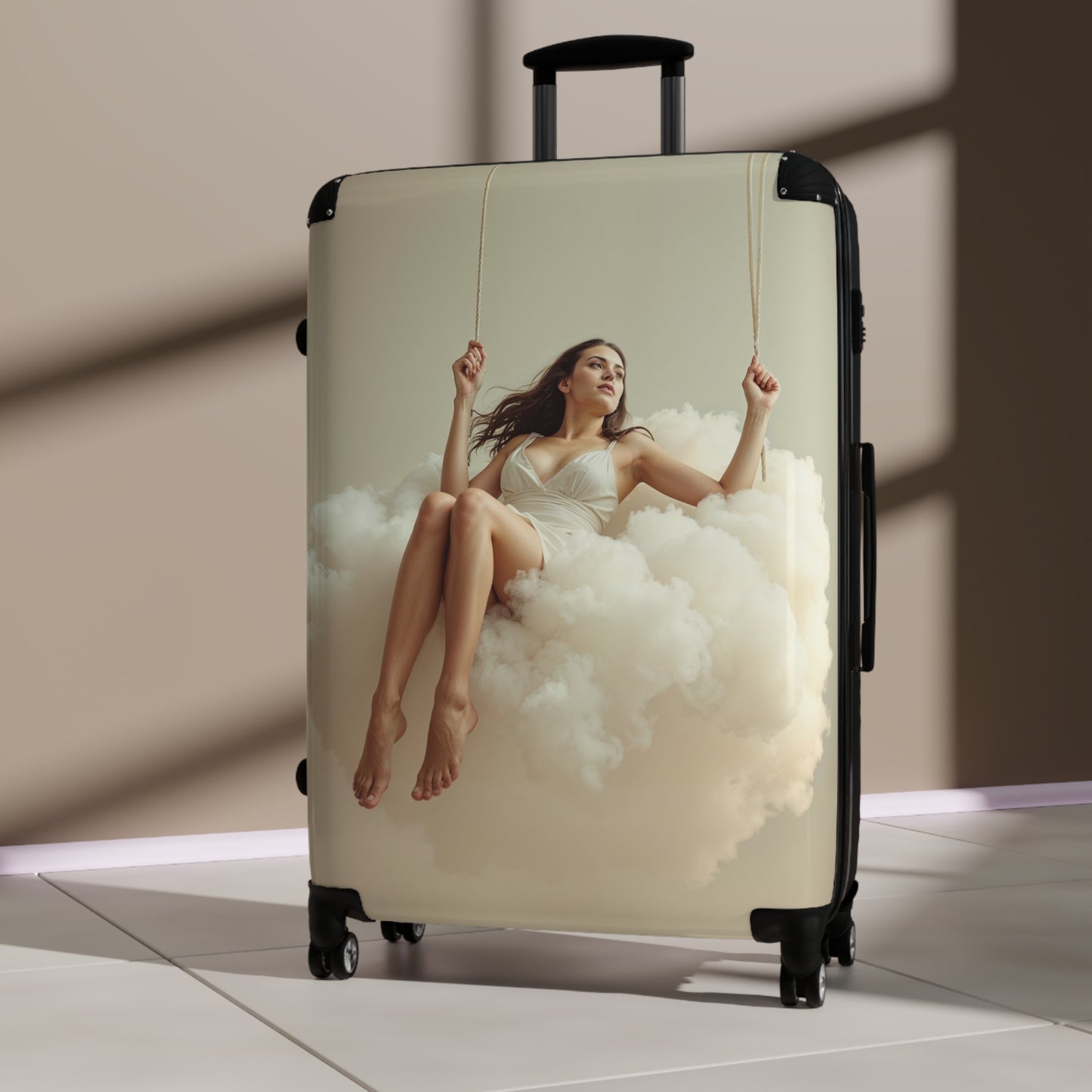 Dreamy Cloud Swing Suitcase - Travel in Style with Whimsical Design