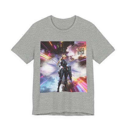 Sci‑Fi Warrior Graphic Tee — Futuristic Anime Battle Design