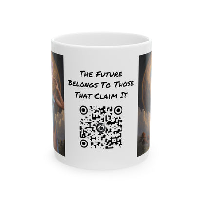 Morning Glory | HD Graphic | Black Woman | Goddess Vibes | Artistic | Coffee | Tea | Hot Chocolate | 11oz | White Mug