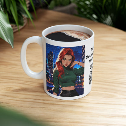 Always Up To No Good | Anime | City Girl | Red Head | Coffee |  Tea |  Hot Chocolate | 11oz