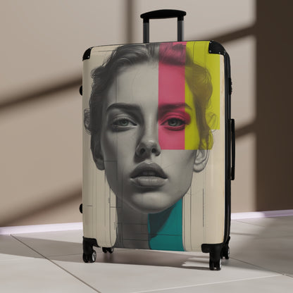 Chic Graphic Suitcase – Stylish Travel Luggage for Trendsetters