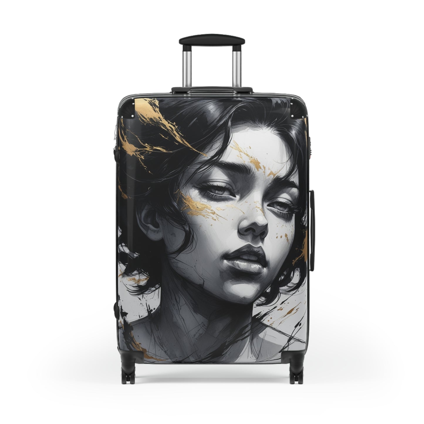Artistic Carry-On Suitcase with Elegant Design